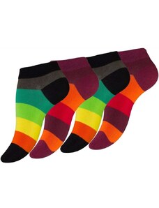 Vincent Creation Ponožky dámské kotníčkové RAINBOW - 4 páry