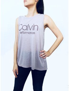 Calvin Klein Calvin Klein Performance Wick Rosegold pohodlné sportovní tílko s nápisem - M / Rosegold / Calvin Klein