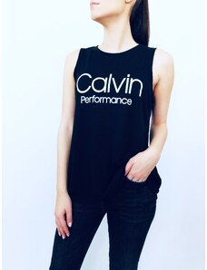 Calvin Klein Calvin Klein Performance Wick Black stylové sportovní tílko s nápisem - S / Černá / Calvin Klein