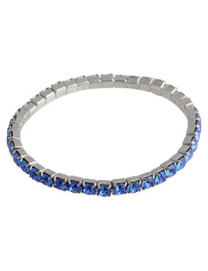 HGM Náramek natahovací s šatony Sapphire SWAROVSKI