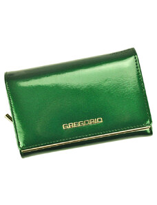 Gregorio zelená lakovaná dámská kožená peněženka v dárkové krabičce