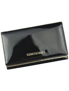 ELOAS Černá lakovaná dámská kožená peněženka v dárkové krabičce