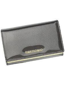 Gregorio šedá lakovaná dámská kožená peněženka v dárkové krabičce