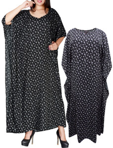 Kaftan - domácí oblek, plážové šaty černobílý A614