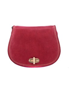 Dámská kožená kabelka s klopnou (crossbody) Arteddy - červená