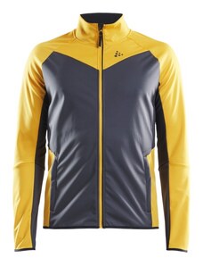 Craft Glide Jacket M Buzz-asphalt pánská bunda žlutá/šedá M
