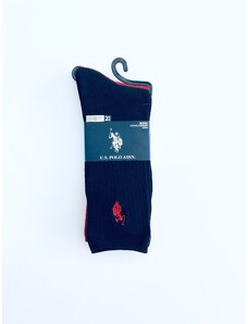 U.S. Polo ASSN. U.S. Polo ASSN. Casual Comfort Crew stylové bavlněné ponožky 2 páry - UNI / Černá / U.S. Polo Assn