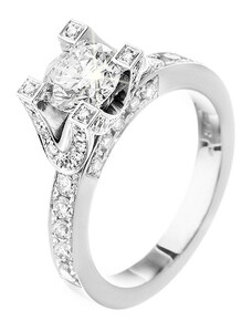 Zlatý prsten s diamanty XPRA046B-54-1000