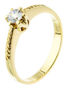 Zlatý prsten s diamantem ZPTO118Z-54-1000