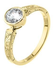 Zlatý prsten s diamantem ZPTO120Z-53-1000