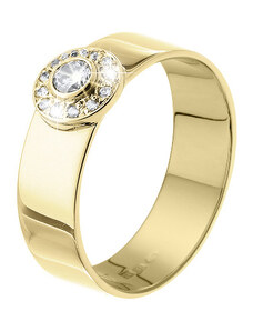 Zlatý prsten s diamanty ZPTO135Z-54-1000