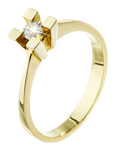 Zlatý prsten s diamantem ZPTO159Z-52-1000