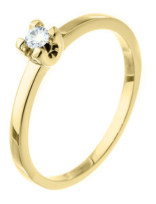 Zlatý prsten s diamantem ZPTO188Z-52-1000