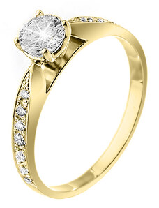 Zlatý prsten s diamanty ZPTO217Z-47-1000