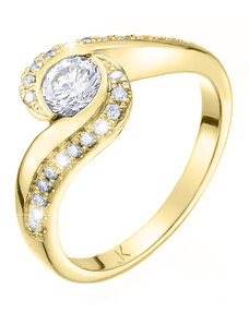 Zlatý prsten s diamanty ZPTO210Z-65-1000