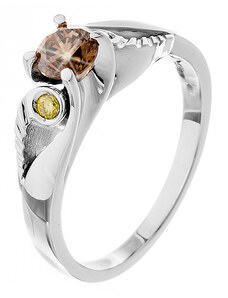 Zlatý prsten s diamanty ZPDI032B-65-3000