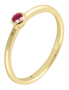 Zlatý prsten s rubínem ZPDI033Z-65-0400