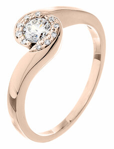Zlatý prsten s diamanty ZPTO208C-46-1000