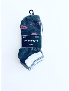 Bebe BEBE Crew Multi stylové ponožky 6 párů - 35-43,5 / Šedá / Bebe