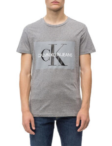 Calvin Klein pánské tričko reflective iconic logo šedé