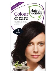 Hairwonder Colour & Care - dlouhotrvající barva na vlasy 1.0 Černá 100 ml