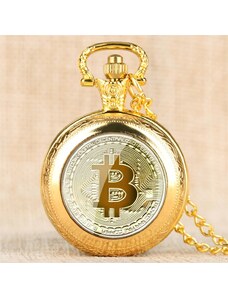 Bitcoin Kapesní Hodinky Bitcoin KP5815 zlatá