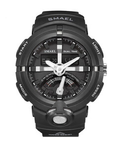 Sportovní digitální hodinky Smael 1637 stříbrné