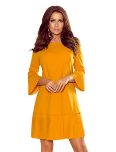 Dámské skládané šaty Numoco LUCY - žluté