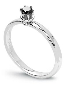 Staviori Zlatý prsten s černým briliantem bílé zlato Au 0,585 - PBD1596B