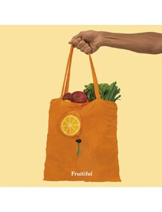 Luckies Oranžová skládací nákupní taška ve tvaru pomeranče Fruitiful Fruit Bags