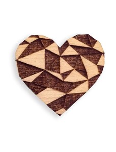BeWooden Dřevěná brož Love Brooch