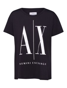 ARMANI EXCHANGE Tričko černá / bílá