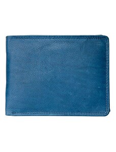 Modrá peněženka z měkké kůže s ochranou dat na kartách (RFID) FLW