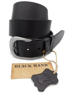Černý kožený pásek Black Hand 001-98
