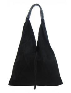 BORSE IN PELLE Barebag Kožená velká dámská kabelka Alma černá