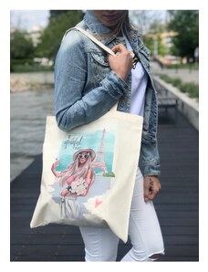 Eshopat Plátěná taška Woman Paris