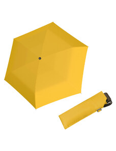 Doppler Mini Slim Carbonsteel 27 - dámský plochý skládací deštník žlutá