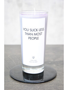Things by E. - IRONIC CANDLES - svíčka - YOU SUCK LESS THAN MOST PEOPLE - lesni ovoce