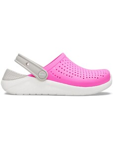 Pantofle Crocs LiteRide Clog Juniors - Electric Pink/White