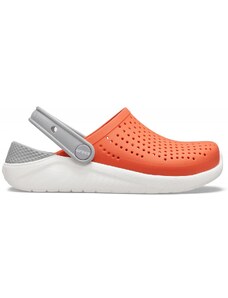 Pantofle Crocs LiteRide Clog Juniors - Tangerine/White