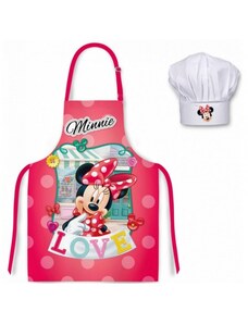 Javoli Dětská / dívčí zástěra a kuchařská čepice Minnie Mouse ( Disney )  LOVE