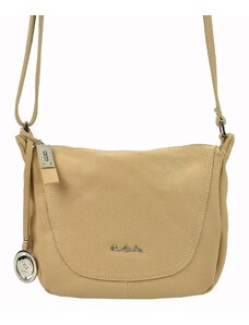 Kožená crossbody kabelka Pierre Cardin FRZ 1721 béžová