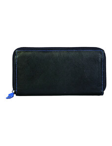 Nicole Brown Dámská kožená peněženka s ochranou RFID JBPL 05- černá/modrá