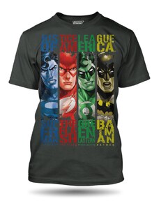 Pánské tričko Justice league - šedé