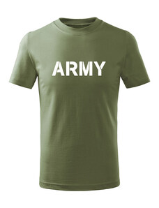 DRAGOWA Dětské krátké tričko Army, olivová