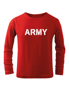 DRAGOWA Dětské dlhé tričko Army, červená