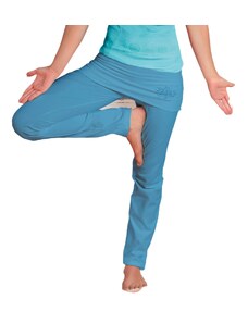 The Spirit of OM kalhoty na jógu se sukýnkou z bio bavlny – azurově modré