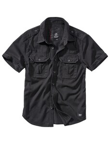 Brandit Košile Vintage Shirt Shortsleeve 1/2 černá S