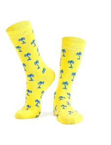 FASARDI Žluté dámské ponožky s palmami
