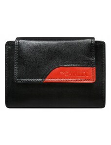 4U Cavaldi Praktická kožená peněženka Nora, černo-červená
